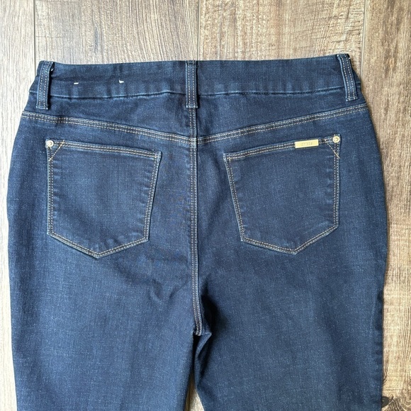 Chico's So Slimming Girlfriend Slim Leg Ankle Dark Jeans Women's Size US 6R - Picture 6 of 9